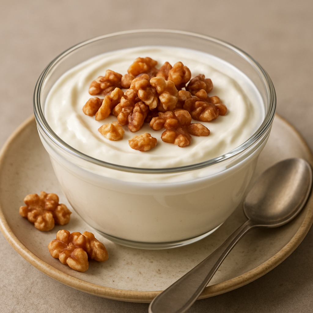 Yogurt casero con nuez