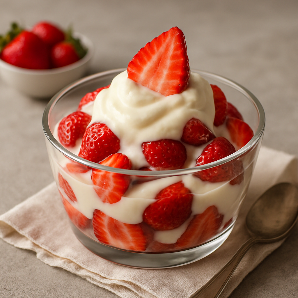 Fresas con crema
