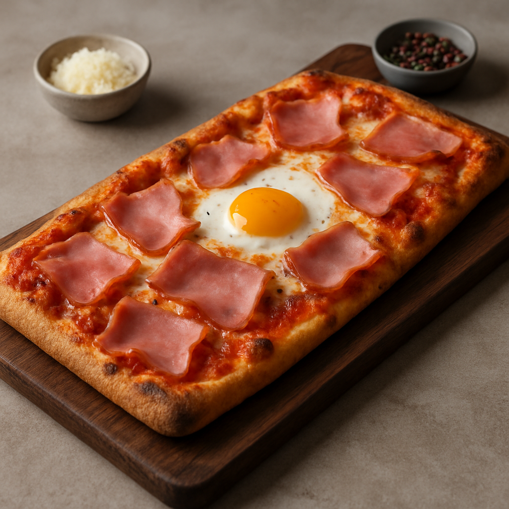 Pizza de Jamón y Huevo