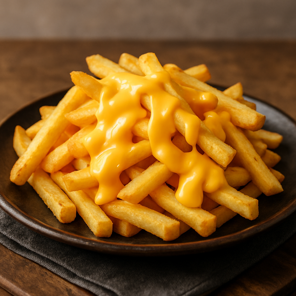 Papas a la francesa con queso