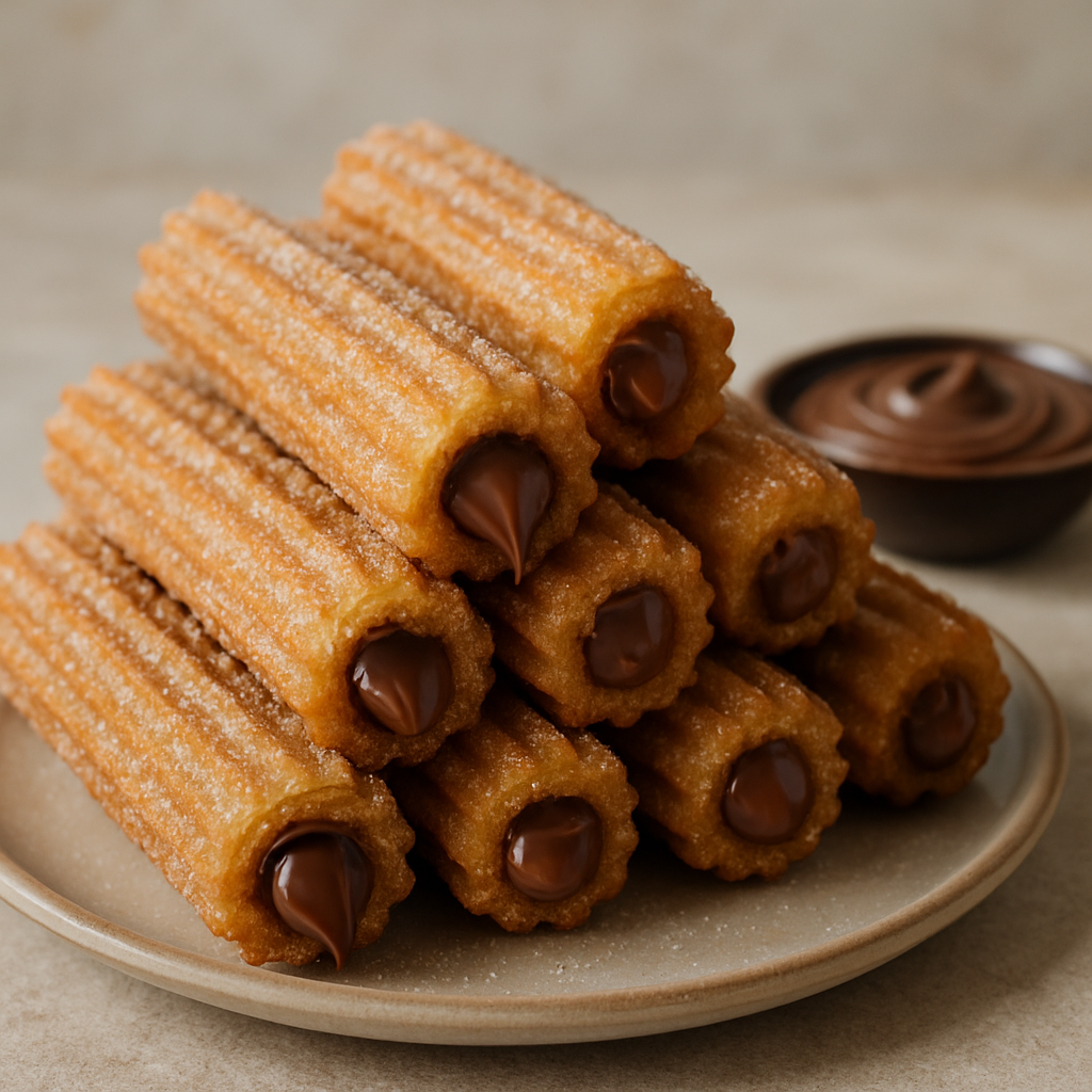 Churros Rellenos de Nutella-docena
