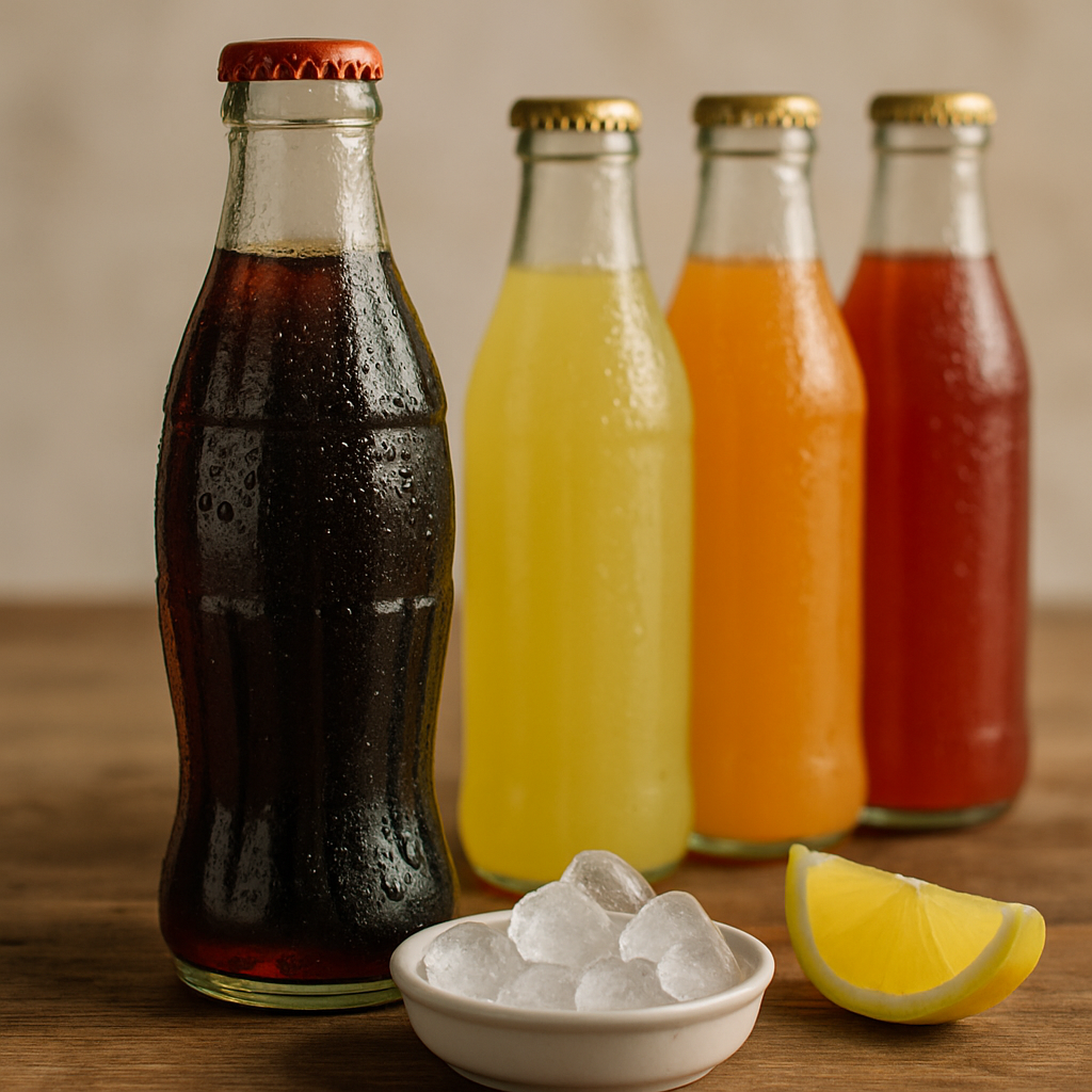 Coca y sabores naturales embotellados