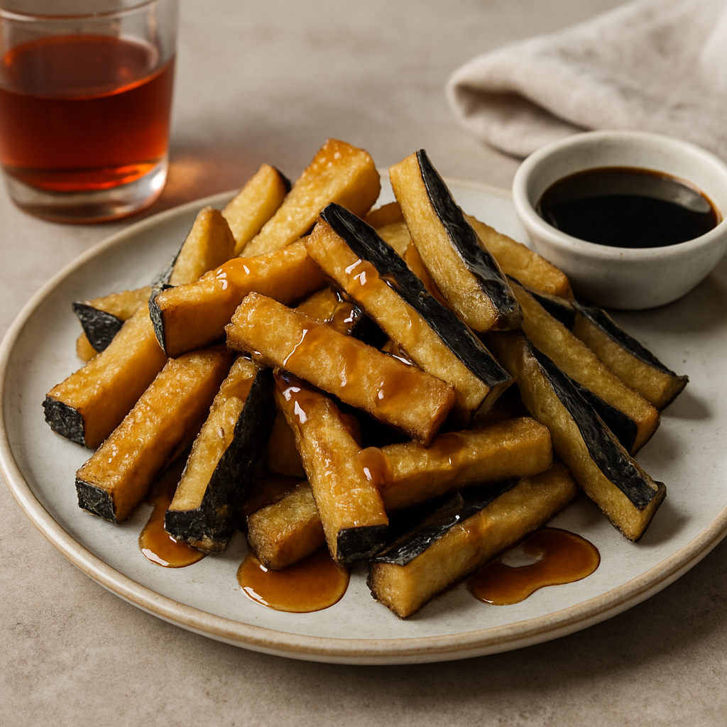 Berenjenas fritas con miel de caña