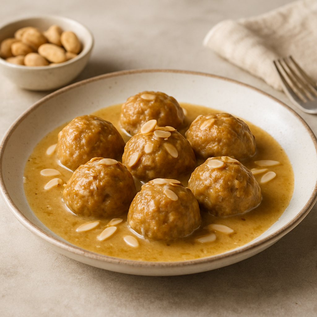 Albóndigas en salsa de almendras